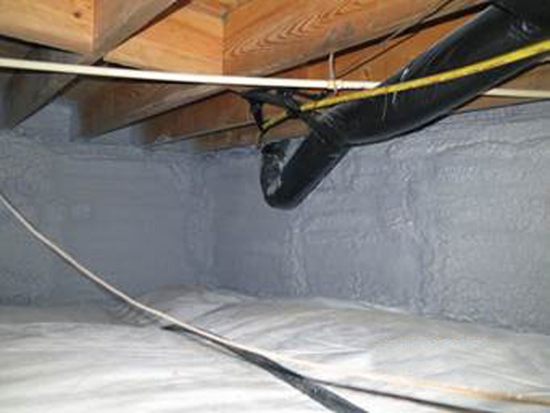 Crawl space insulation project.