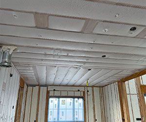 Open Cell Insulation installed in a residential new home build