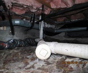 Image of a residential; crawl space before insulation services