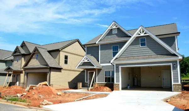 Exterior of modern townhomes
