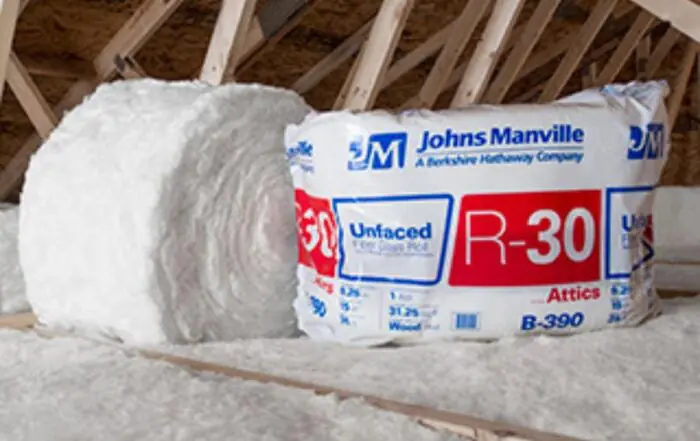 Roll of Johns Manville R-30 insulation