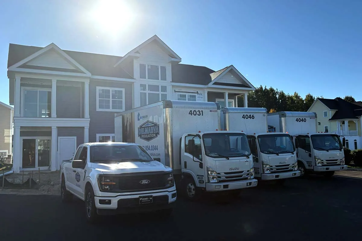 Ocean View, DE home before crawl-space installation alongside 13,000 sq ft insulation job.