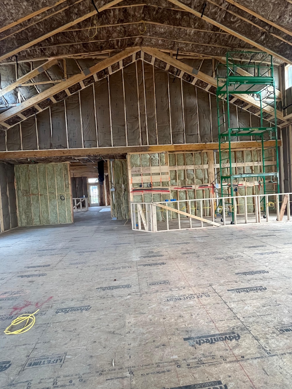 fiberglass batt insulation installed in one day00002