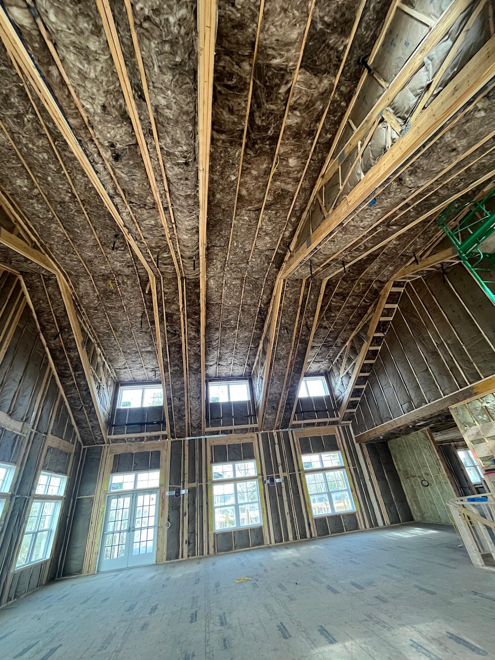 fiberglass batt insulation installed in one day00006