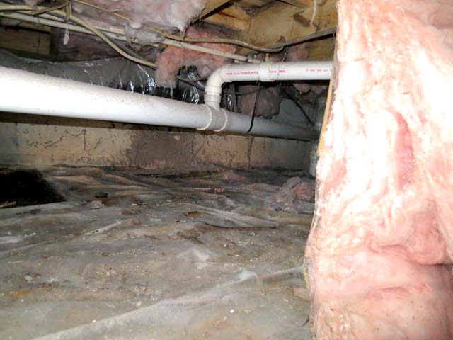 Crawl space before insulation.